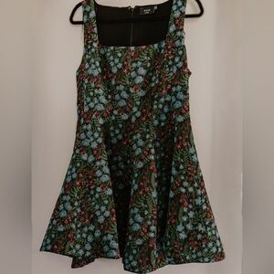 Floral Fit & Flare Tapestry Dress